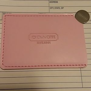 Pink coach pocket mirror